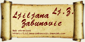 Ljiljana Zabunović vizit kartica